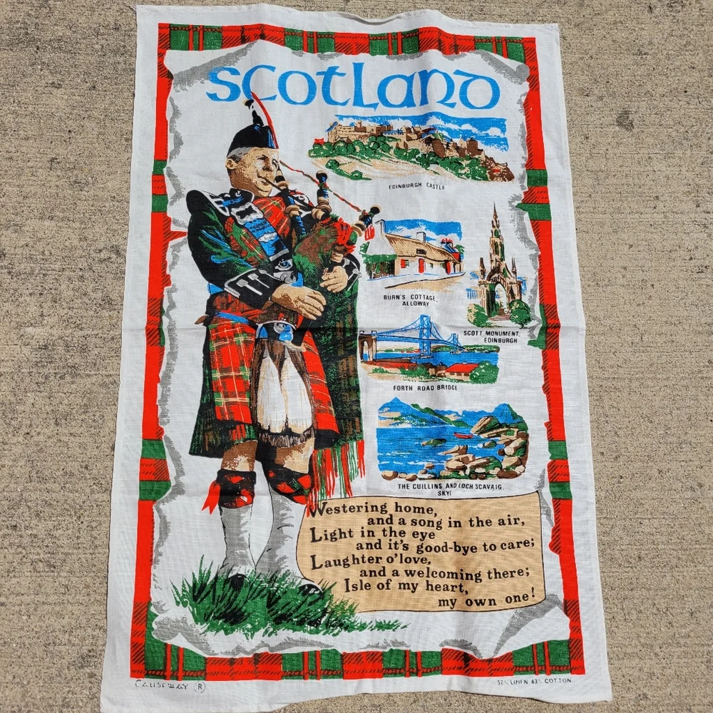 United Kingdom Tea Towels ~ FINAL PRICE! Scotland ~ Lancashire ~ Colorful